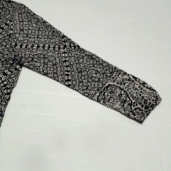 Lucky Brand Boho Paisley Floral Flowy Long Sleeve Modal Blend Knit Top - Picture 7 of 9